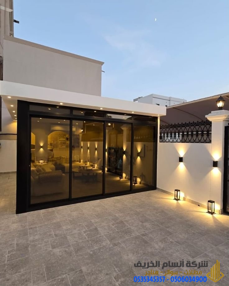 مجالس زجاجية بالرياض | تصميم مجالس خارجية فاخرة ومودرن